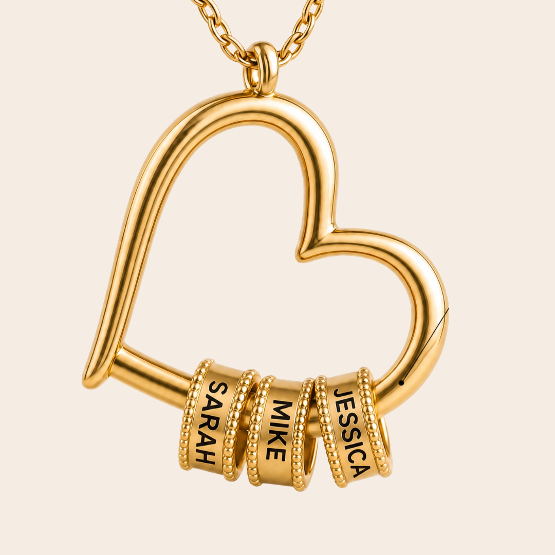 Para mi mujer, collar con corazón y piedra natal