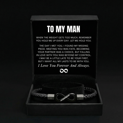 "To My Man" - Infinity Personalized Bracelet
