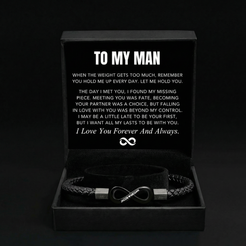 "To My Man" - Infinity Personalized Bracelet