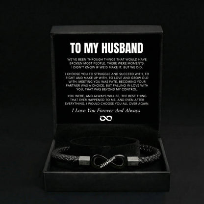 "To My Man" - Infinity Personalized Bracelet