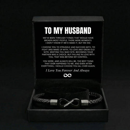 "To My Man" - Infinity Personalized Bracelet