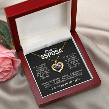 Siempre Tuya – Collar de corazón con piedra natal