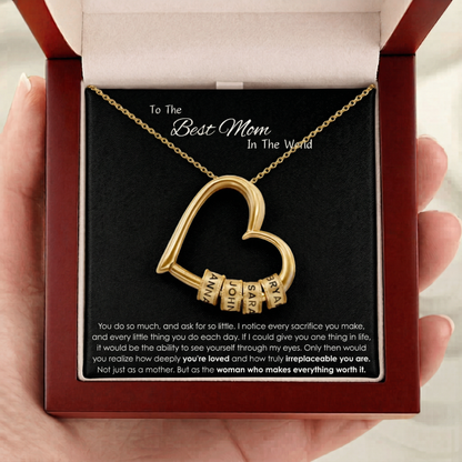 "The Heart of Our Family" - Customized Heart Necklace
