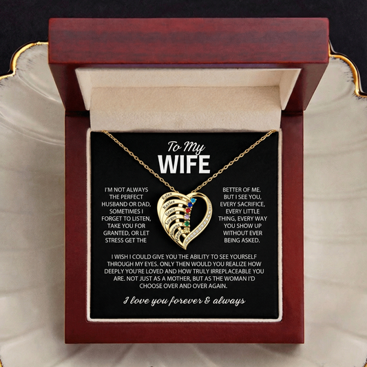 "Our Family's Heart" - Customized Heart Necklace