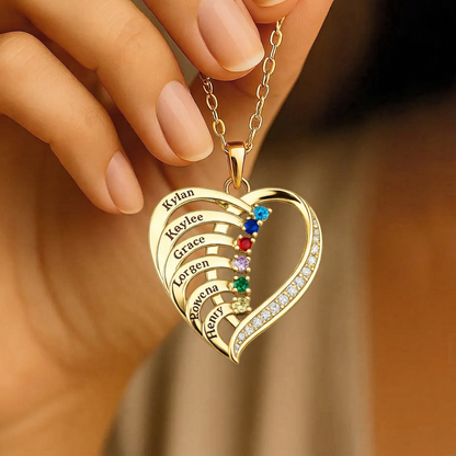 "Our Family's Heart" - Customized Heart Necklace