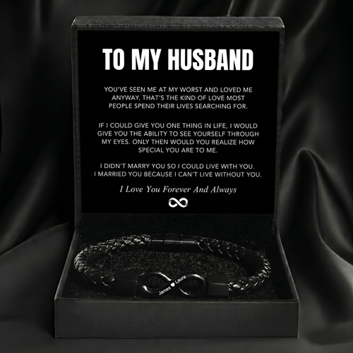 "To My Man" - Infinity Personalized Bracelet