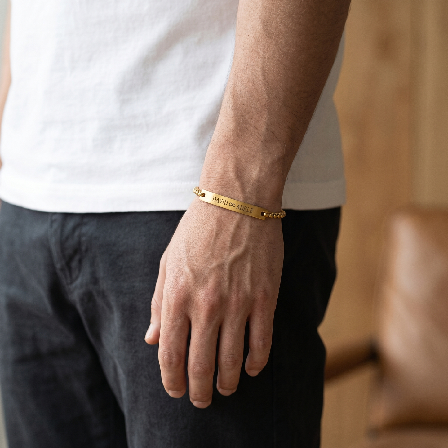 "To My Husband" - Personalized Stainless Steel Bracelet