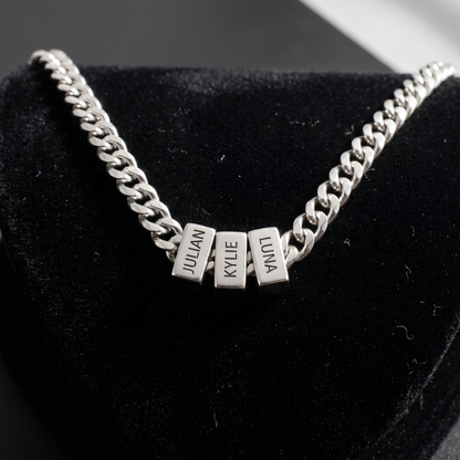 Family Name Necklace - For the Man Who Holds Us Together