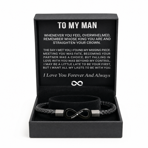 "To My Man" - Infinity Personalized Bracelet
