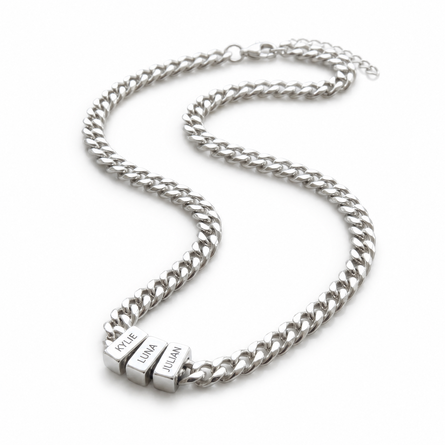 Engraved Family Name Cuban Chain