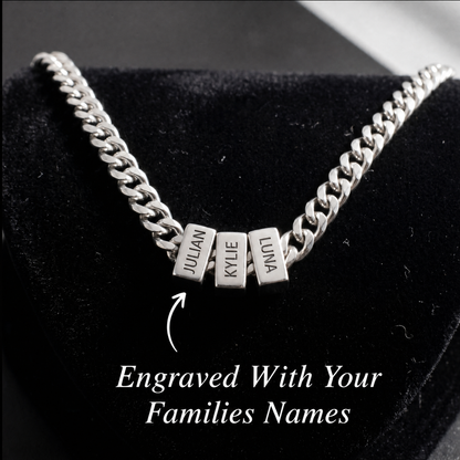 Engraved Family Name Cuban Chain