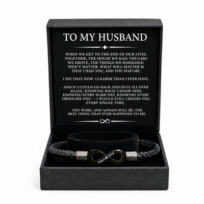 «Para mi marido» - Pulsera personalizada Infinity