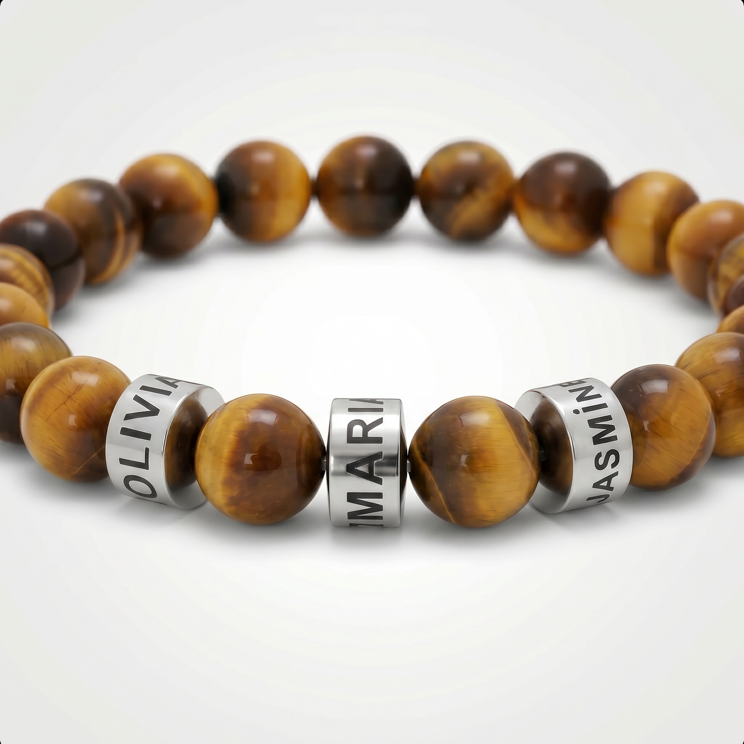 Family Forever - Tiger Beads Personalized Bracelet