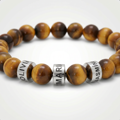Family Forever - Tiger Beads Personalized Bracelet