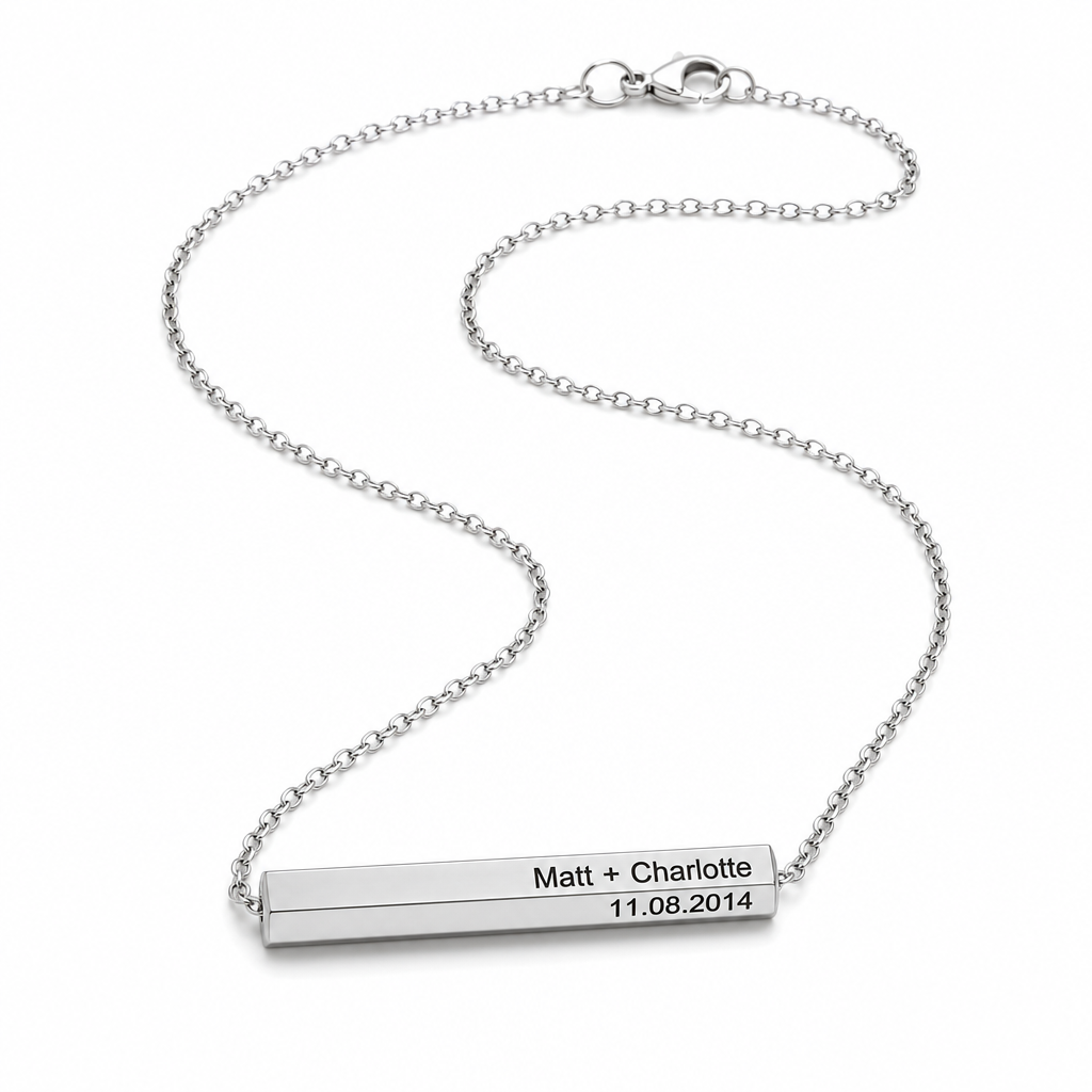 To My Husband - Personalized Hexagon Necklace