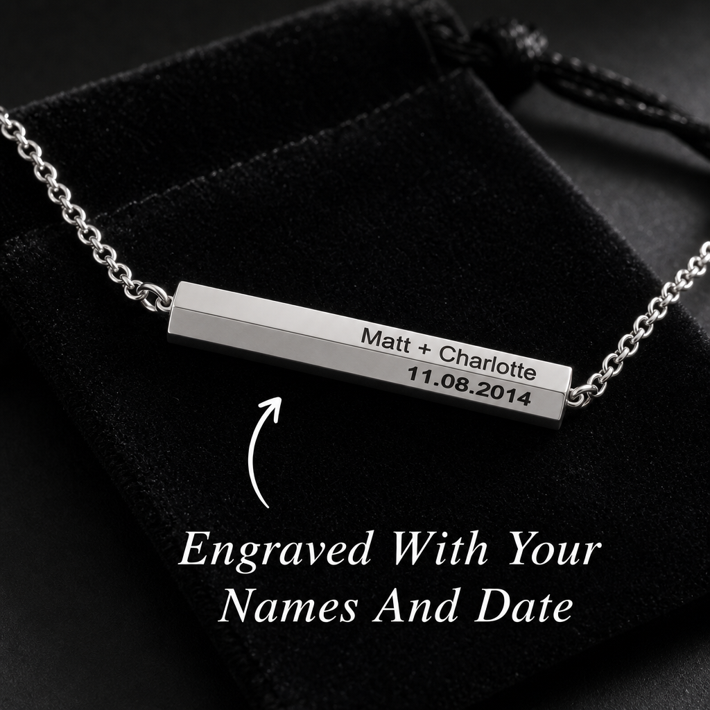 To My Husband - Personalized Hexagon Necklace