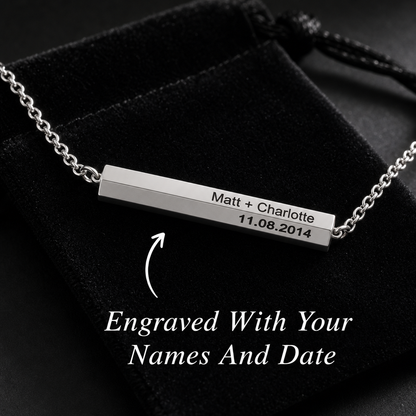 To My Husband - Personalized Hexagon Necklace