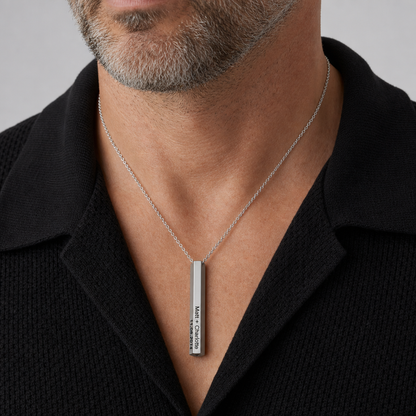 To My Husband - Personalized Hexagon Necklace