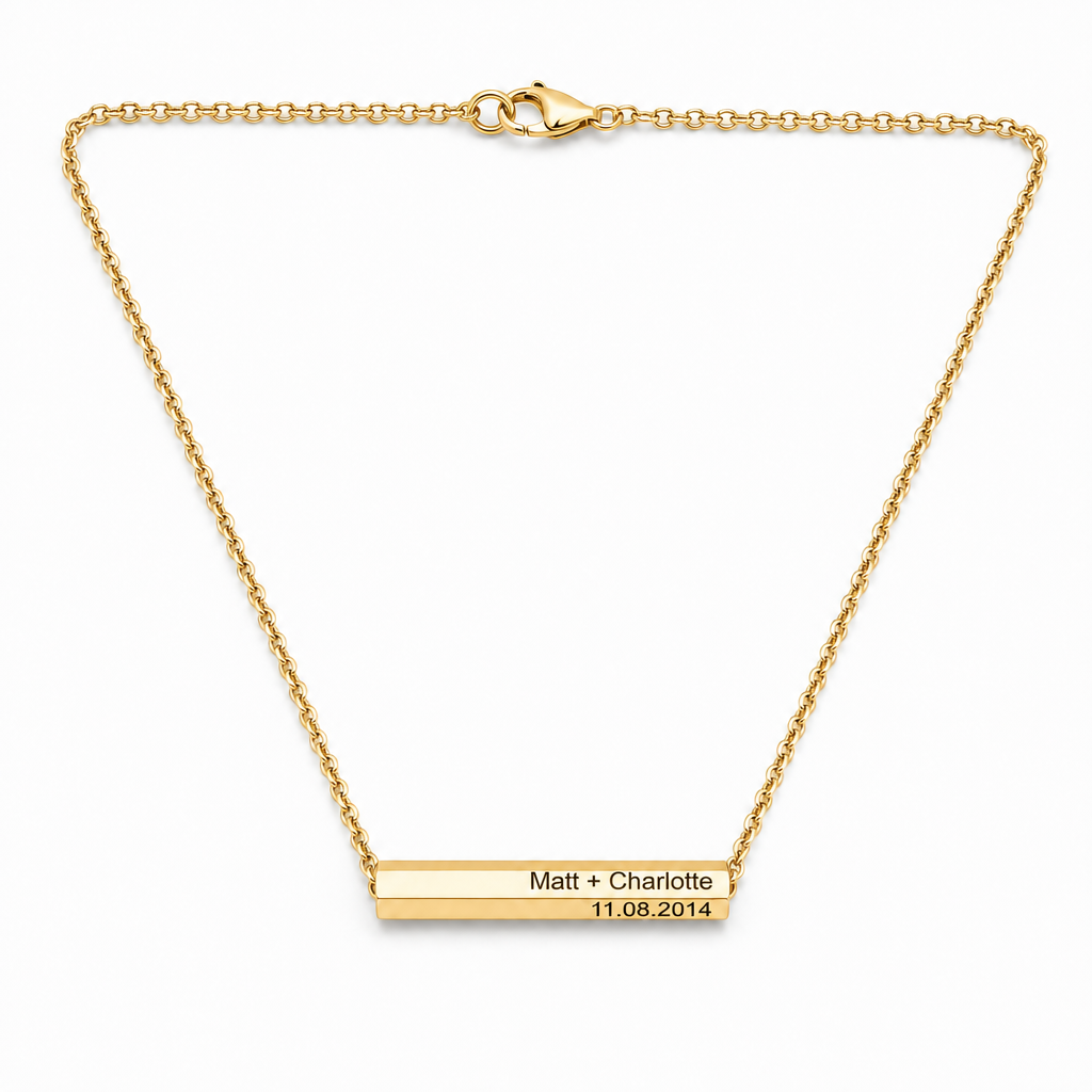 To My Husband - Personalized Hexagon Necklace