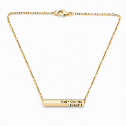 To My Husband - Personalized Hexagon Necklace