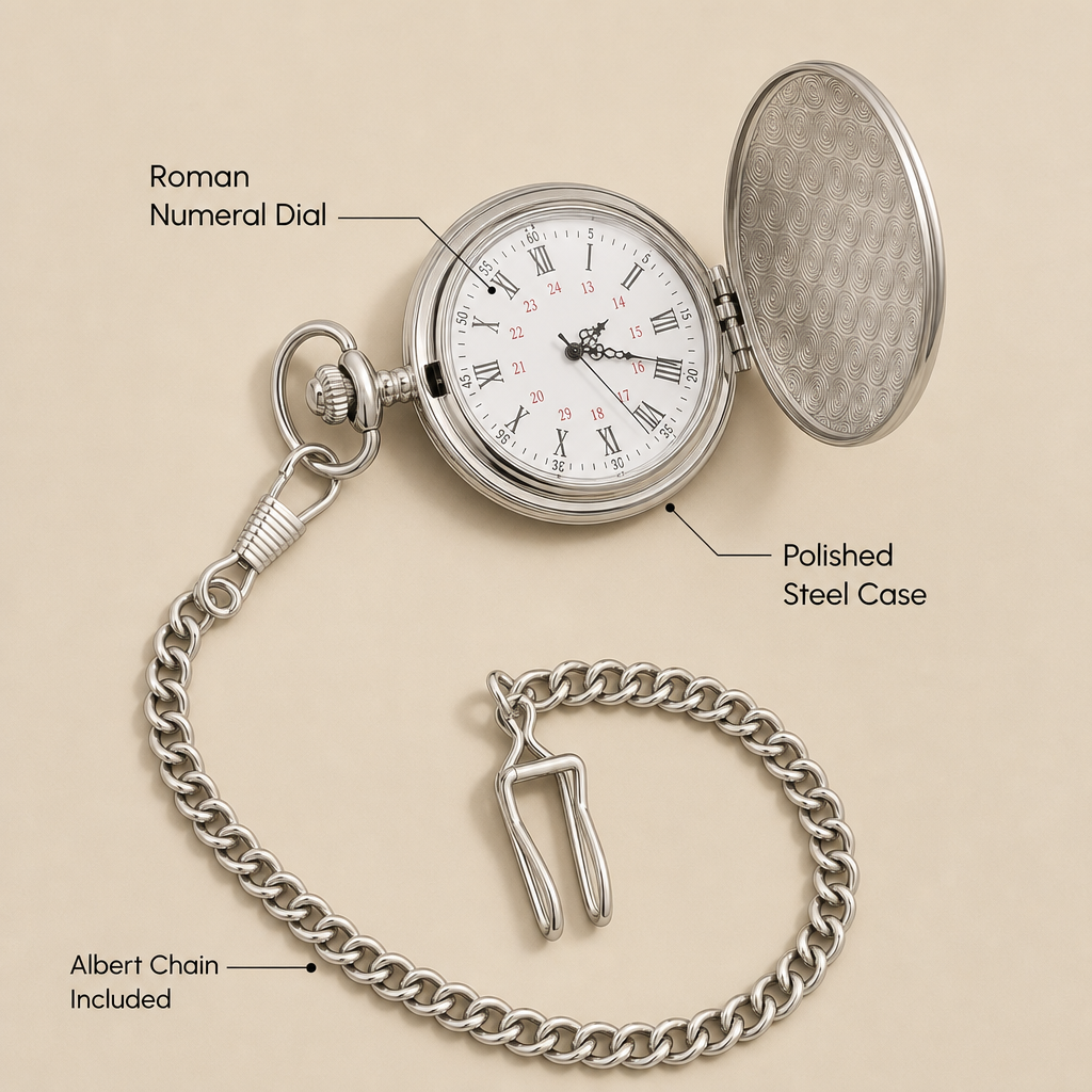 Para mi marido: reloj de bolsillo personalizado
