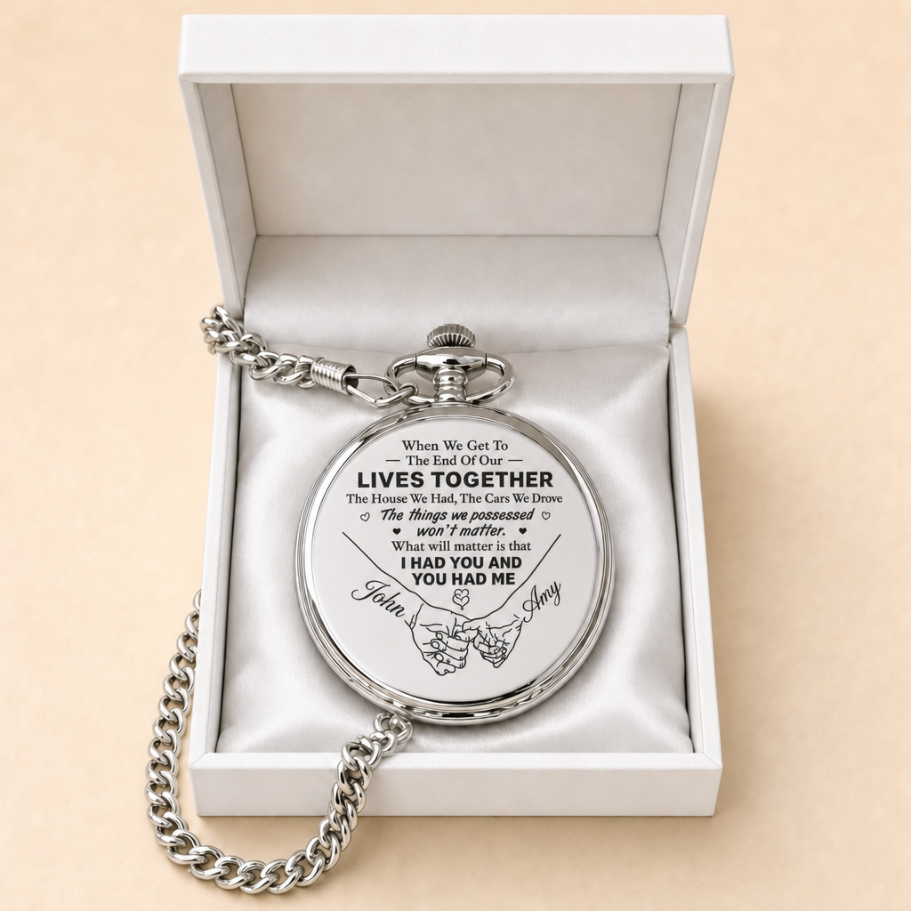 To My Husband - Personalized Pocket Watch