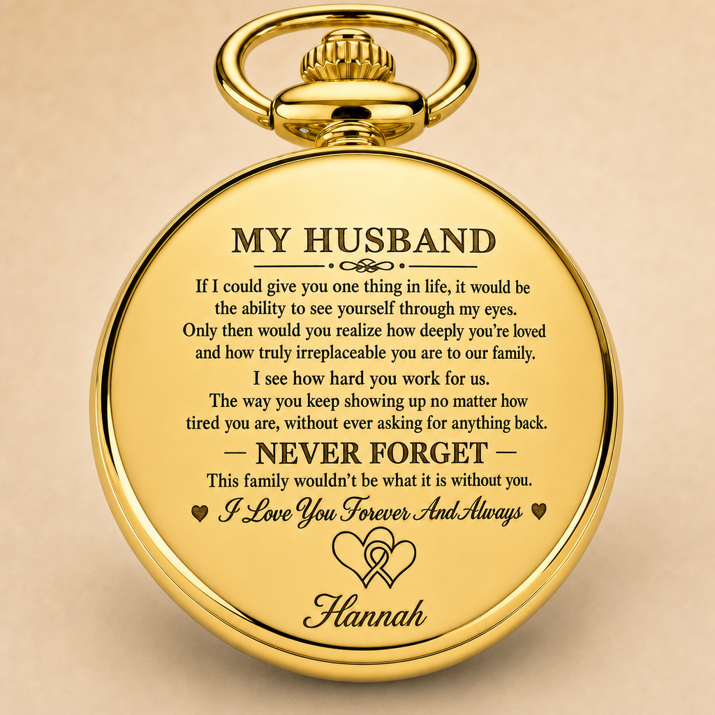 Para mi marido: reloj de bolsillo personalizado