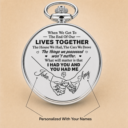 To My Husband - Personalized Pocket Watch