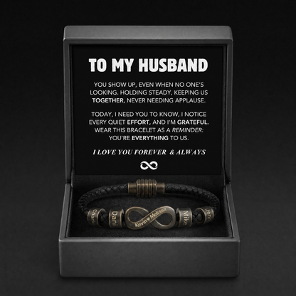Infinity Name Bracelet - Para el hombre que nos mantiene unidos