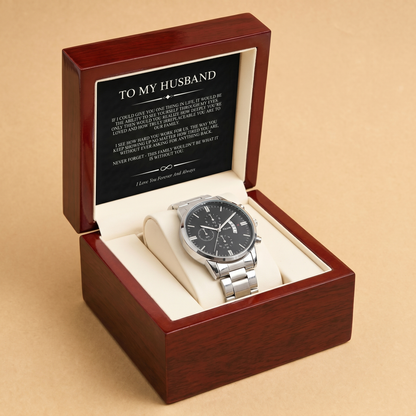 Para mi marido: reloj personalizado de acero inoxidable