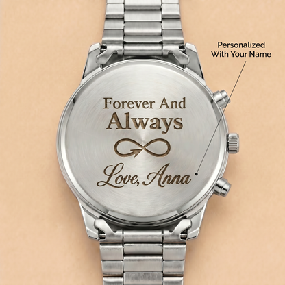 Para mi marido: reloj personalizado de acero inoxidable