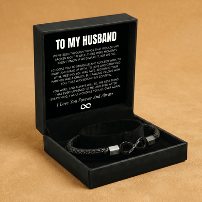 zmillennial ブレスレット To My Husband Infinity Bracelet — Personalized Names Engraved Gift