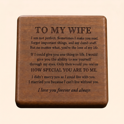 To My Wife – Birthstone Heart Necklace with Customized Box