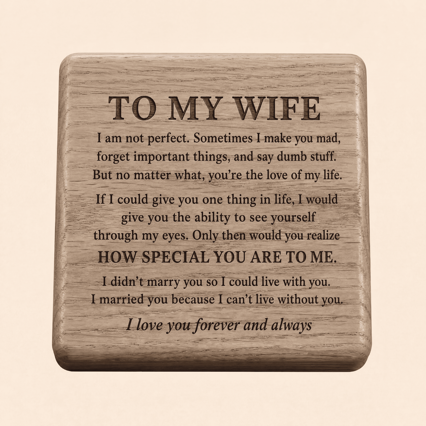 To My Wife – Birthstone Heart Necklace with Customized Box