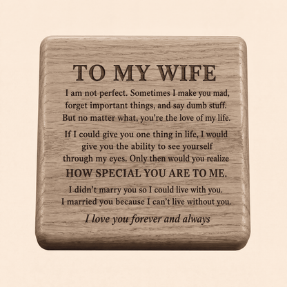 To My Wife – Birthstone Heart Necklace with Customized Box