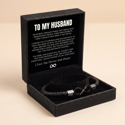 "To My Husband" - Infinity Personalized Bracelet