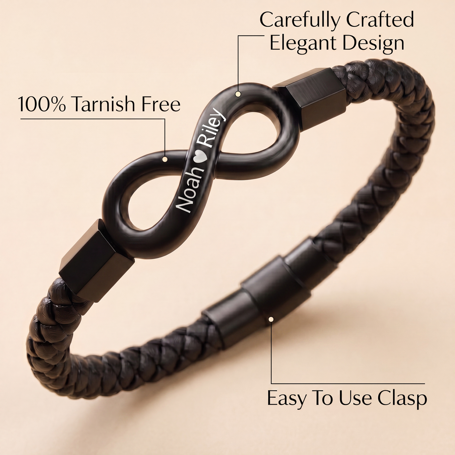 "To My Husband" - Infinity Personalized Bracelet