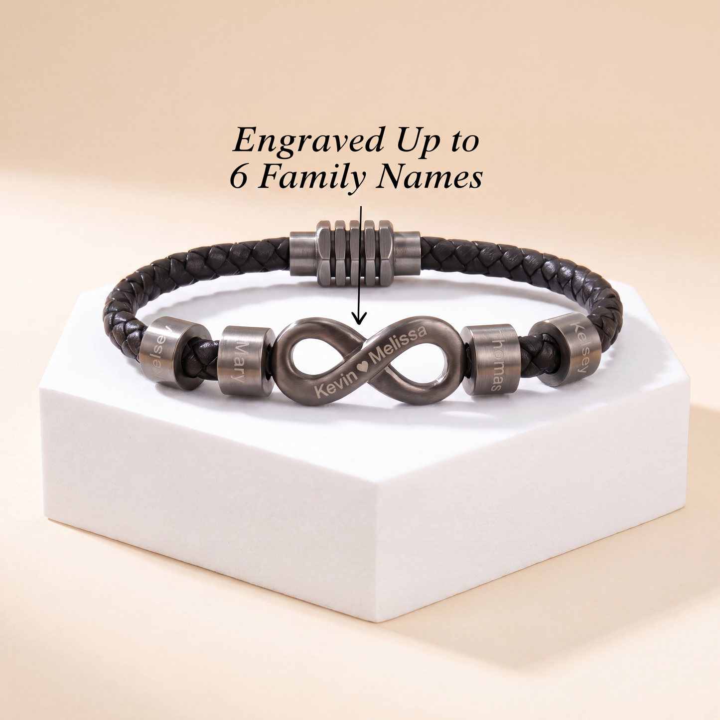 Infinity Name Bracelet - For the Man Who Holds Us Together