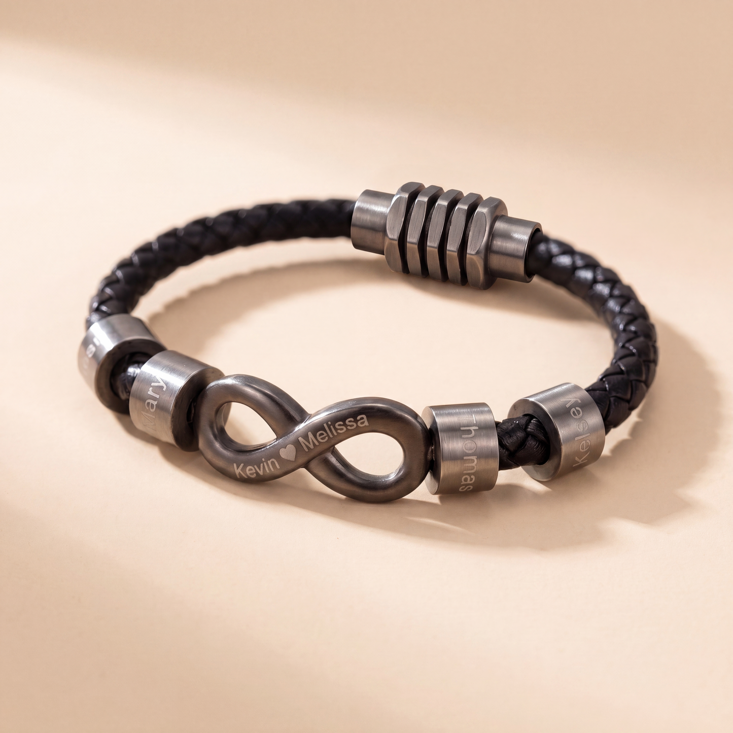 Infinity Name Bracelet - For the Man Who Holds Us Together