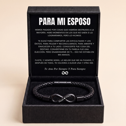 "Para Mi Hombre" - Pulsera Infinita Personalizada