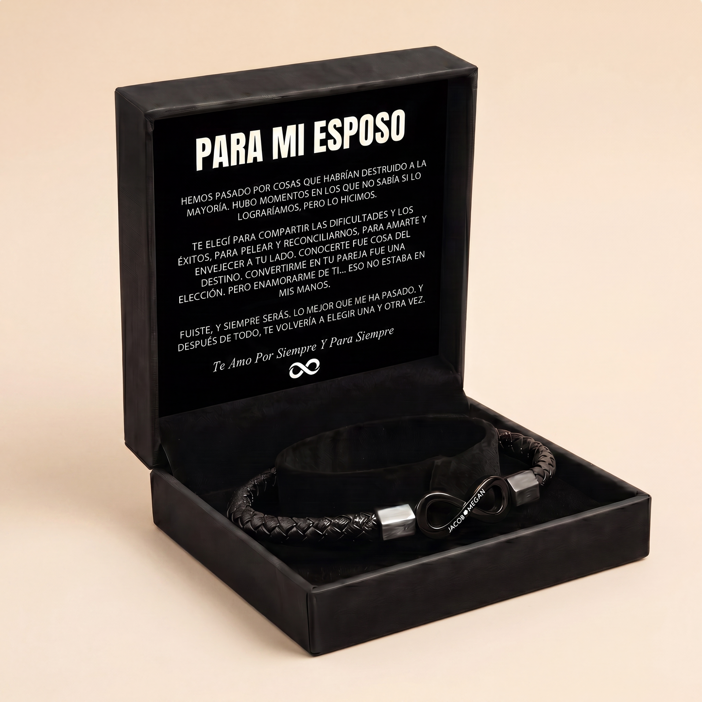 "Para Mi Hombre" - Pulsera Infinita Personalizada