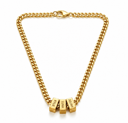 Engraved Family Name Cuban Chain