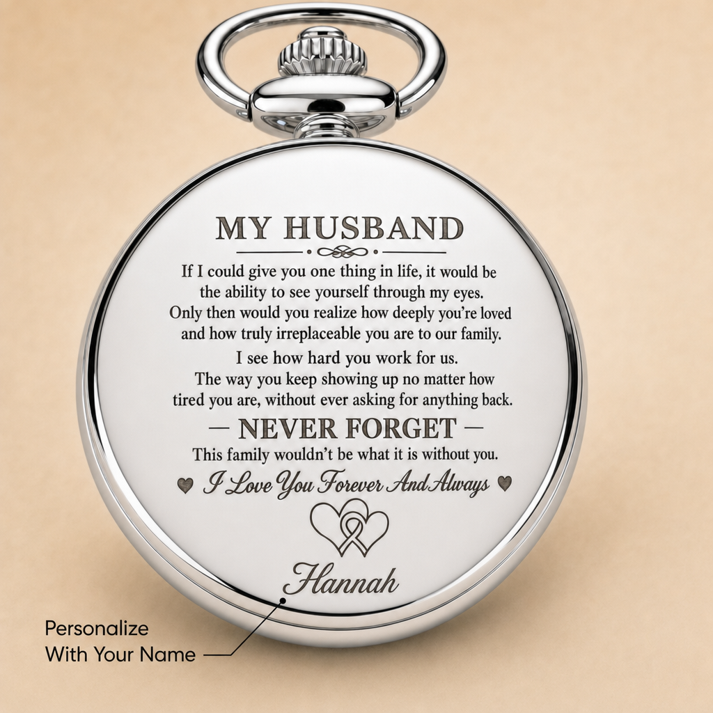 Para mi marido: reloj de bolsillo personalizado