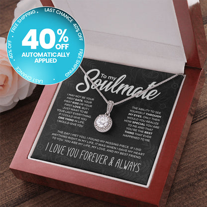 "To My Soulmate" Sparkling Pendant and Gift Box Set