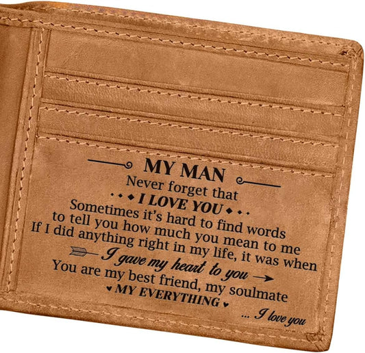 To My Man - 100% Genuine Leather Wallet