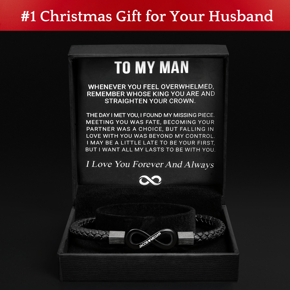 "To My Man" - Infinity Personalized Bracelet