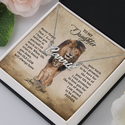 (Pre order) Dad's Heart in a Name Necklace - Personalized Gift Set
