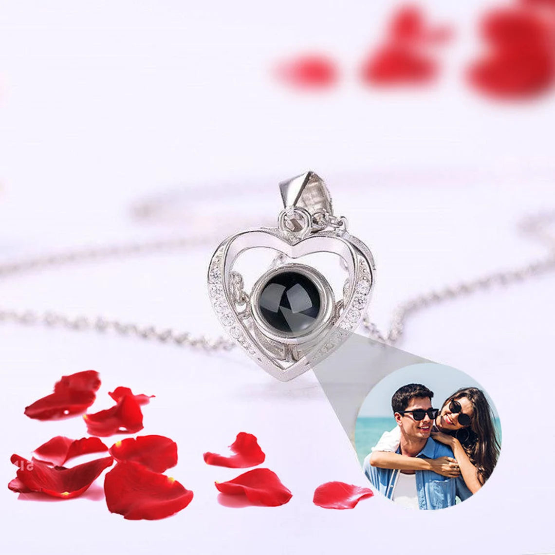 Personalized Love Heart Projection Necklace (+ FREE gift box)