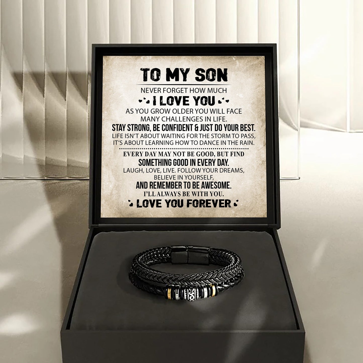 To My Son - "Love You Forever" Bracelet