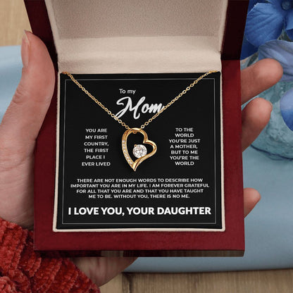To My Mom - "Without You There Is No Me" 14K Forever Necklace